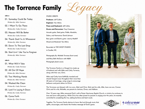 The Torrence Family: Legacy 12’ Vinyl Record